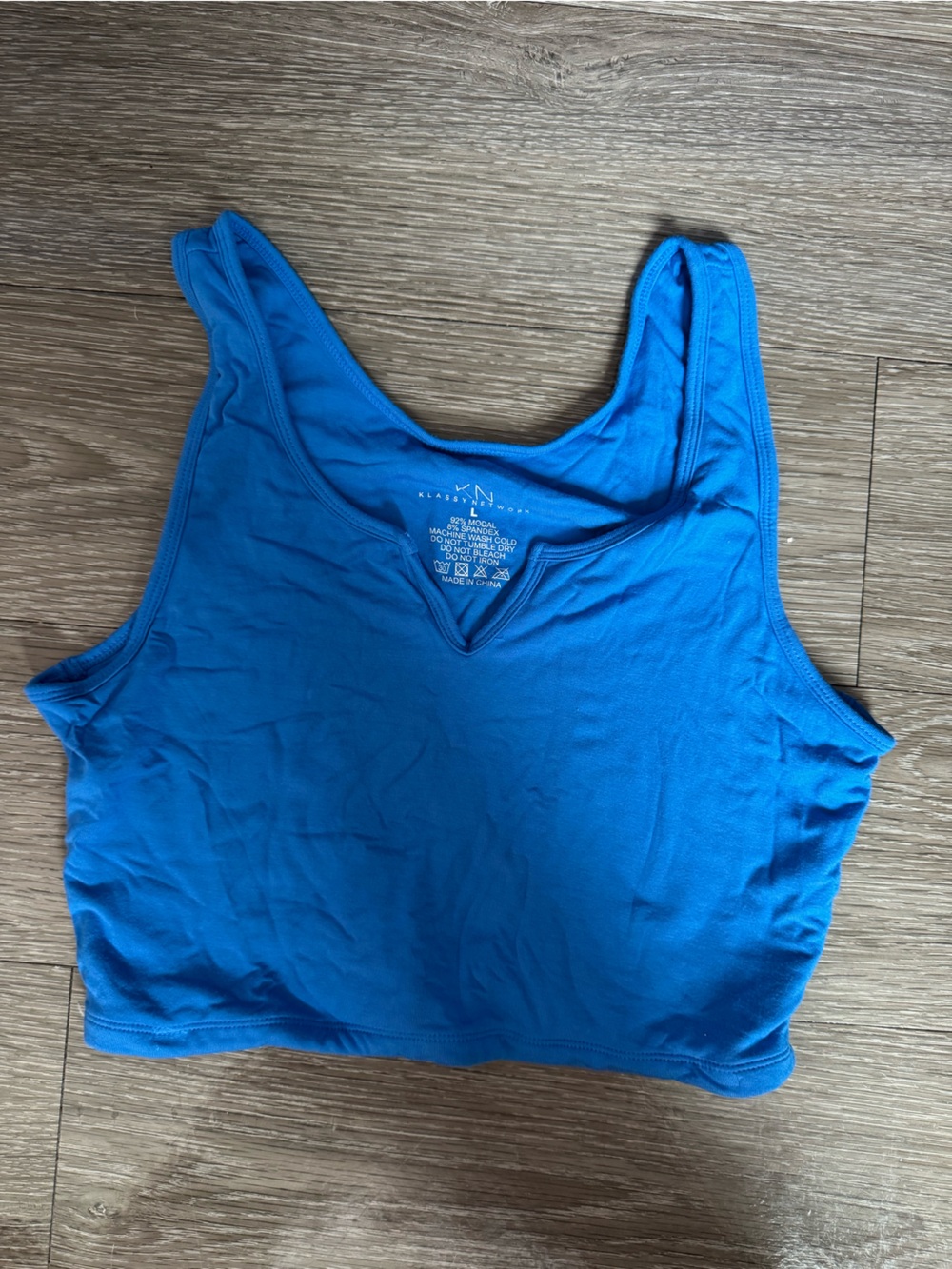 Klassy Network Bright Blue Tank Crop Top